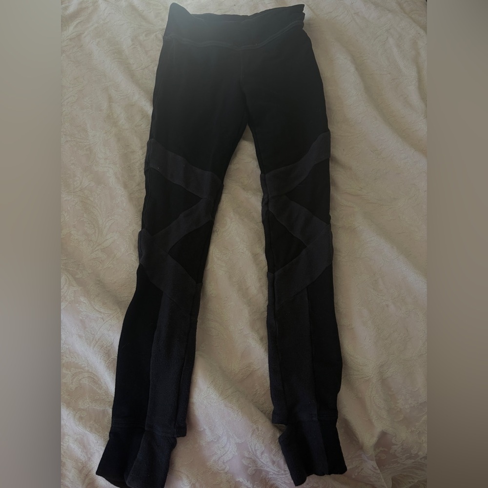 Free People FP Movement Black Panel Leggings w/ Ankle Cutouts – Lint Prone